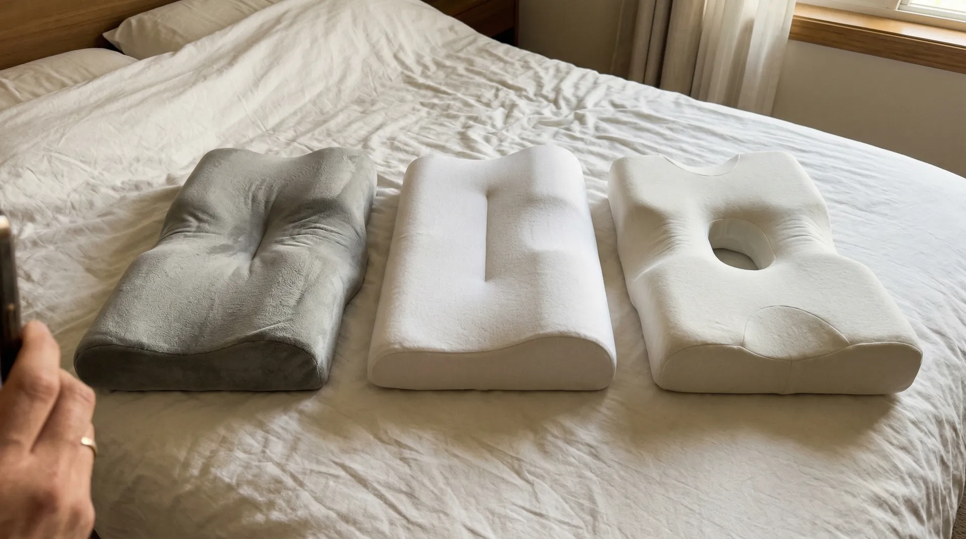 Ergonomiske hodeputer testet side ved side