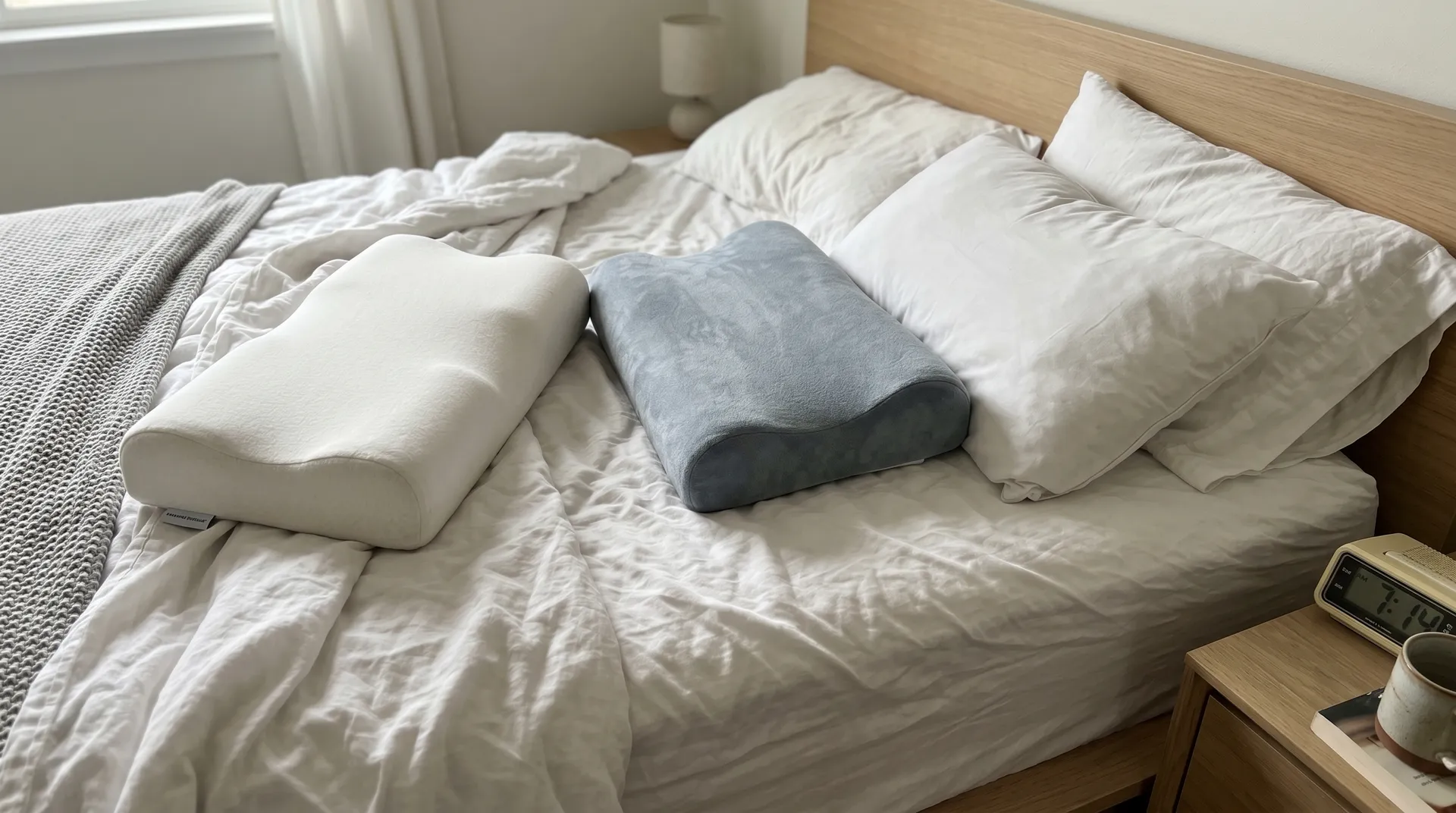 Forskjellige typer ergonomiske puter i sammenligning