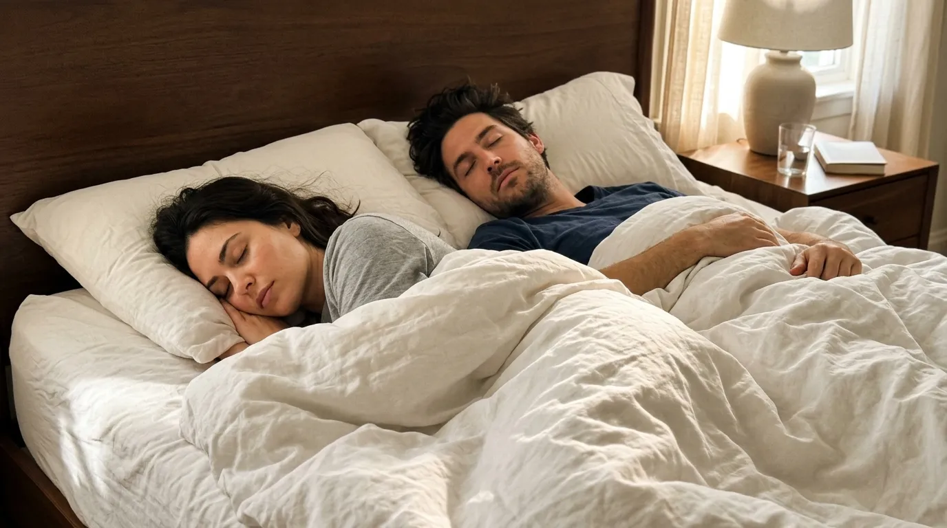 Par som sover uten snorking etter effektiv behandling